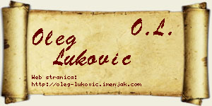 Oleg Luković vizit kartica